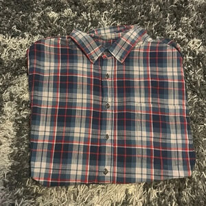 Blue and Red Faded Glory Button Up